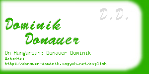 dominik donauer business card